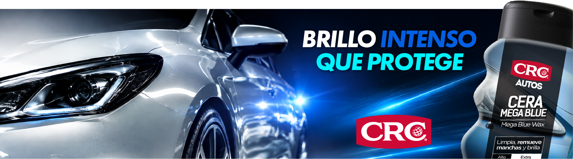 Brillo intenso que protege. CRC Cera Mega Blue Wax.